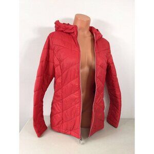Guess Red Puffer Jacket Women's Medium Winter Coat